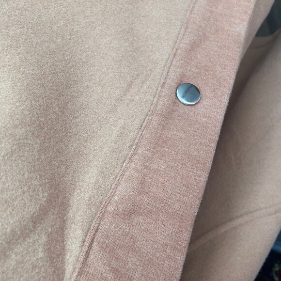 Camel Coat Poncho Cape Wool Blend Extra Large XL Tan Winter ICCON - Picture 11 of 15